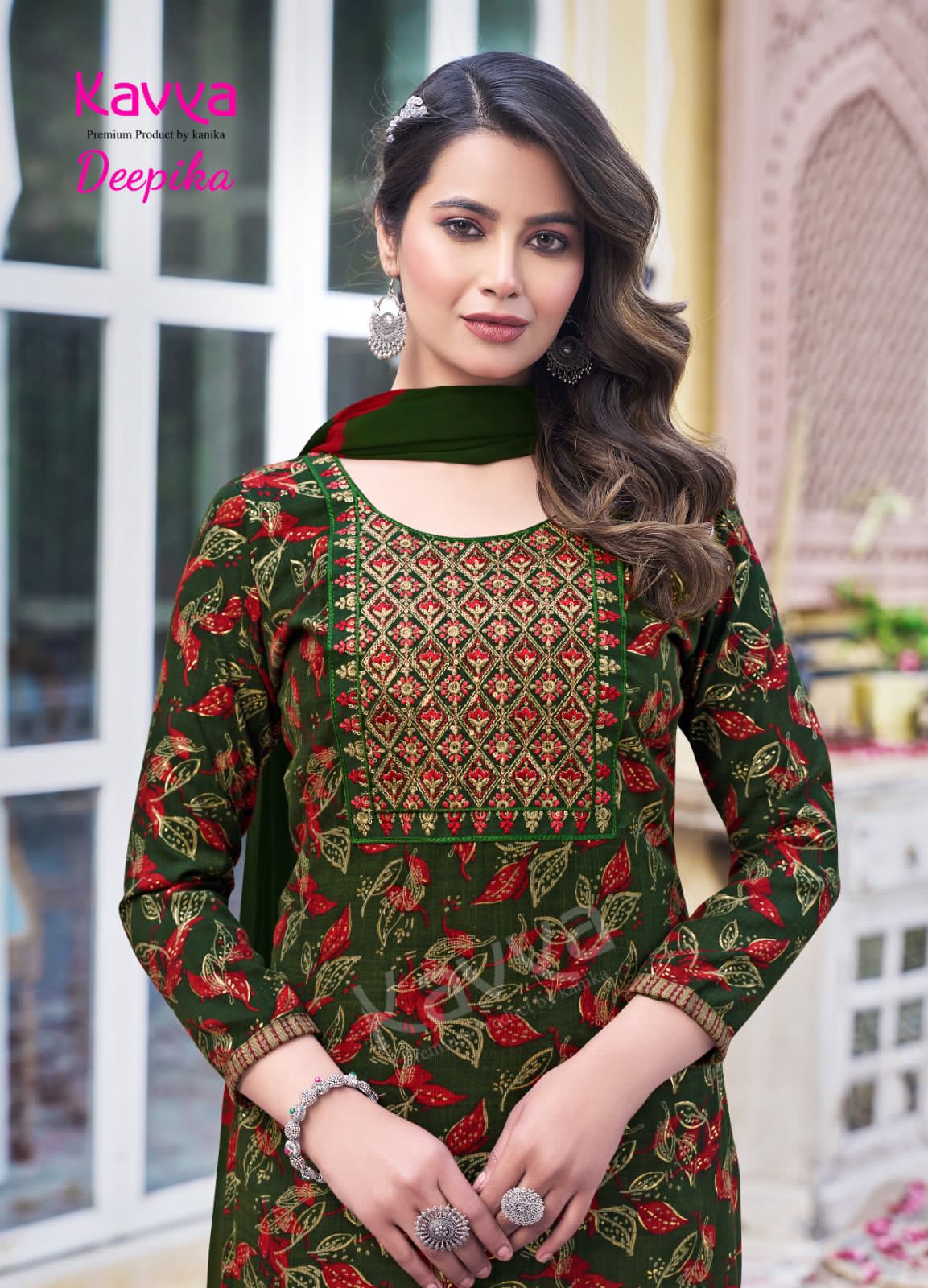 Deepika Vol 10 By Kavya Straight Embroidery Kurti With Bottom Dupatta Wholesale Shop In Surat
